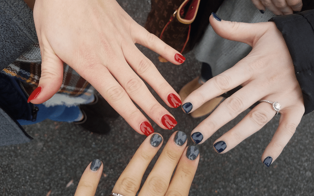 valentine sns nail design